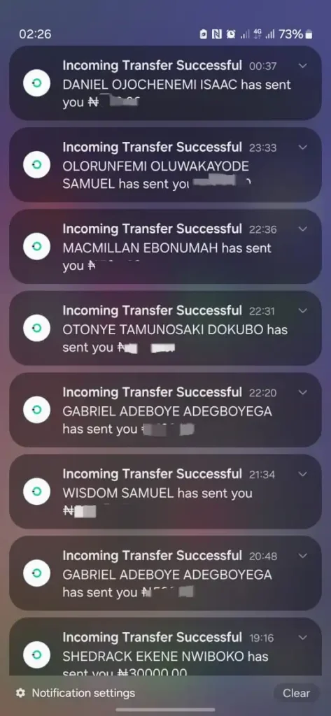 Student Income Transactions